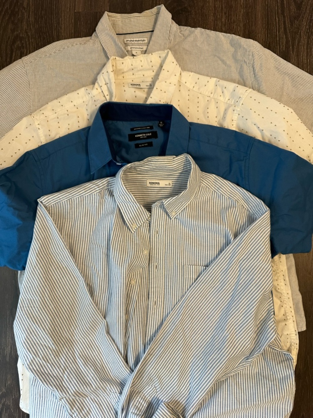 Kenneth Cole Men’s Mixed Blue Button-Down Shirt Pack